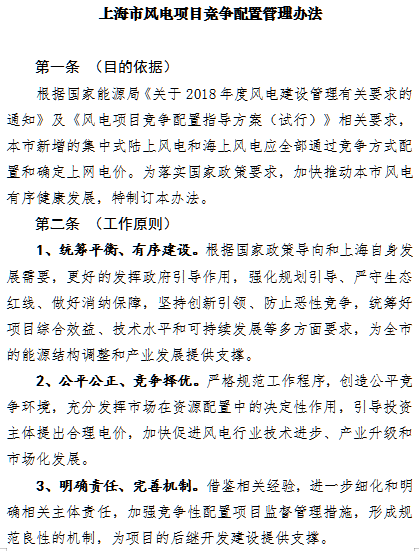 上海市海上風(fēng)電競爭配置辦法出臺