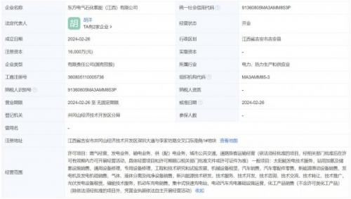 注冊資本1.6億元 東方電氣、中石化在江西成立氫能公司
