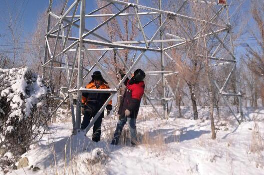 國(guó)網(wǎng)阜康市供電公司雪后清理樹(shù)障暢通電力通道